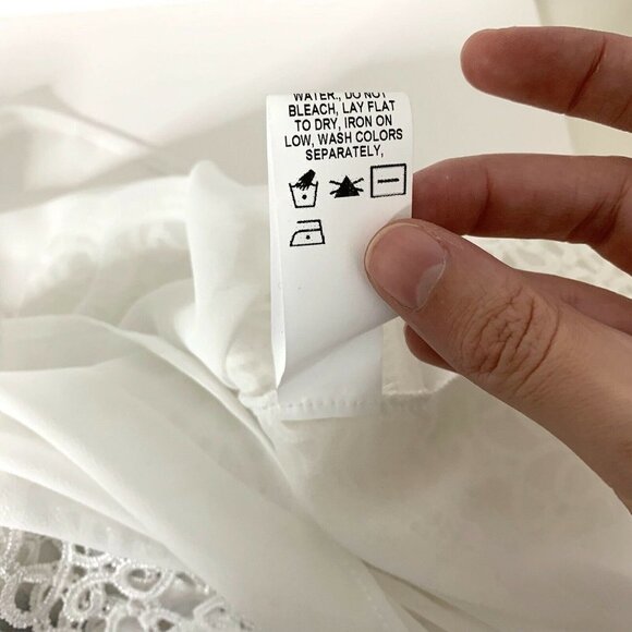 NWT Conrad C Collection White Lace Overlay Top X-S - Picture 7 of 7